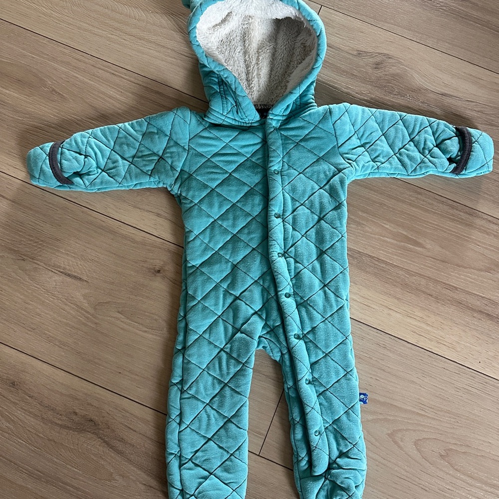Kickee Pants Quilted Bodysuit - Aqua